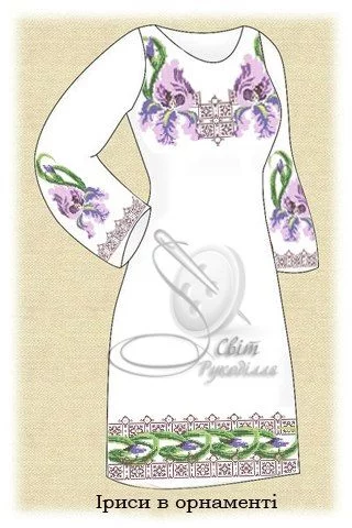 Сукня жіноча "Іриси в орнаменті" 