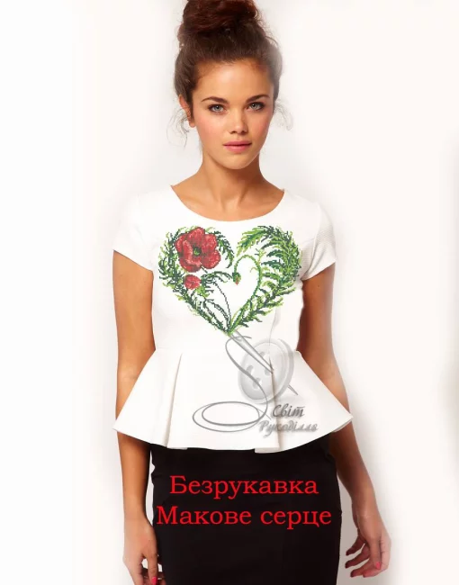 Безрукавка "Макове серце" 