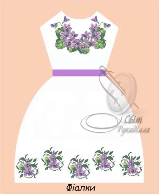Дитяча сукня зі стрічкою &quot;Фіалки&quot; 