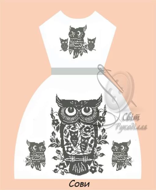 Дитяча сукня зі стрічкою &quot;Сови&quot; 