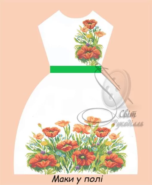 Дитяча сукня зі стрічкою &quot;Маки у полі&quot; 