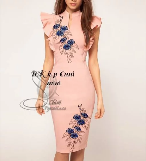 Сукня без рукавів "Сині тіні" 