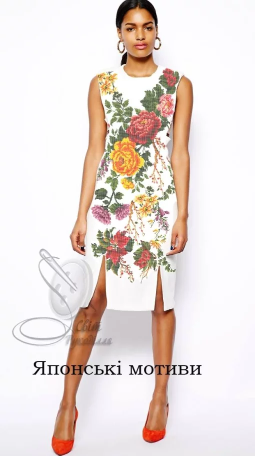 Сукня без рукавів "Японські мотиви" 