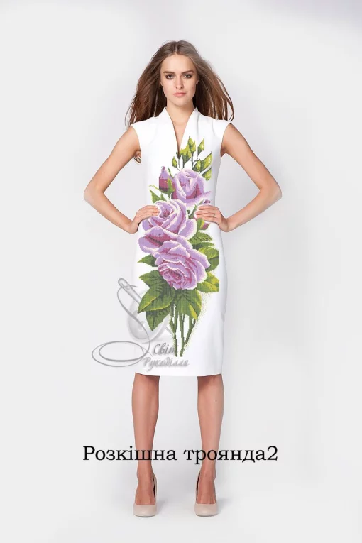 Сукня без рукавів "Розкішна троянда-2" 