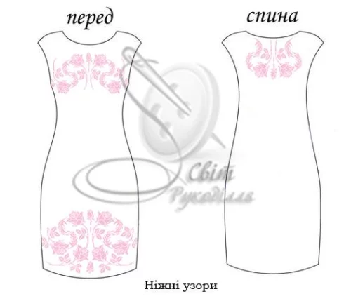 Сукня без рукавів "Ніжні узори" 