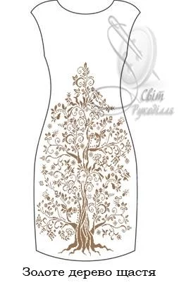 Сукня без рукавів &quot;Золоте дерево щастя&quot;