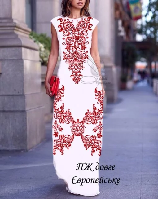Сукня довга, без рукавів "Європейська" 