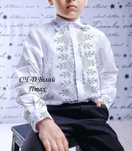 Дитяча сорочка для хлопчика &quot;Білий птах&quot; 