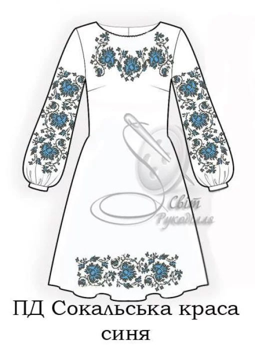 Підліткова сукня &quot;Сокальска краса&quot; (синя)