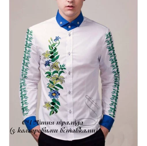  Сорочка "Літня піраміда" (з кольоровими вставками)