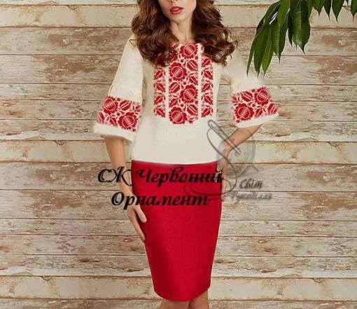 Сорочка "Червоний орнамент" 