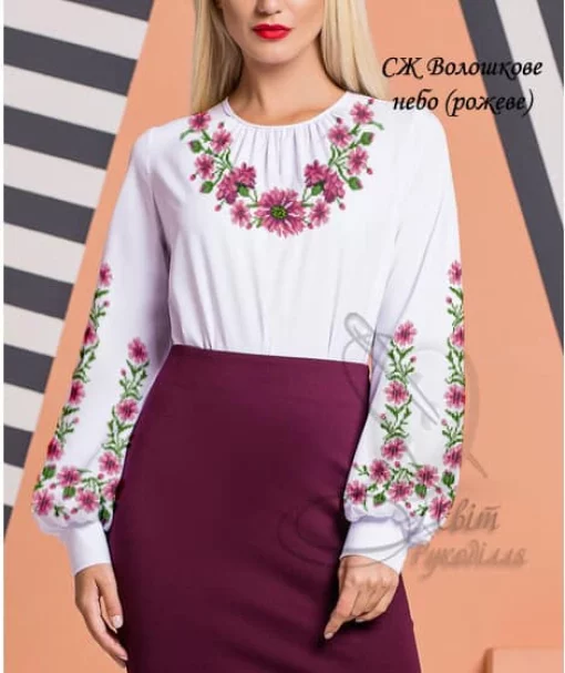 Сорочка &quot;Волошкове небо&quot; (рожеве) 