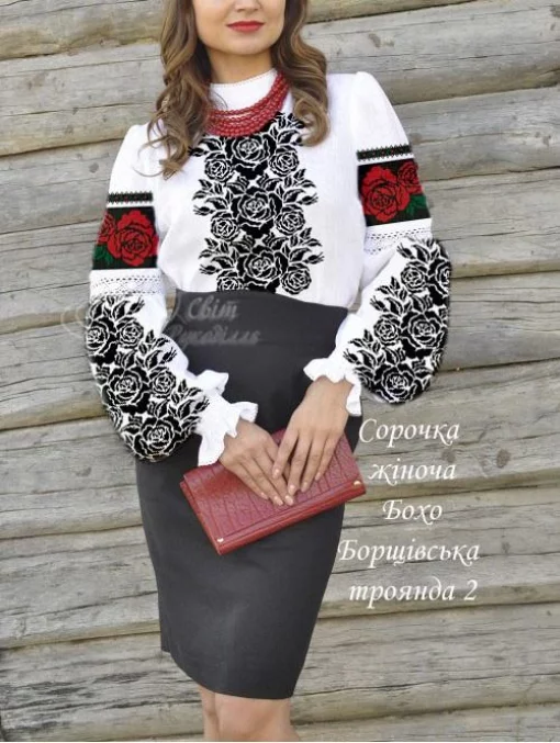 Сорочка &quot;Борщівська троянда-2&quot; 