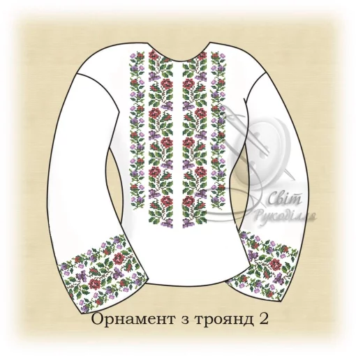 Сорочка "Орнамент з троянд-2" 