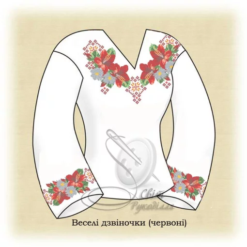 Сорочка &quot;Веселі дзвіночки&quot; (червоні)