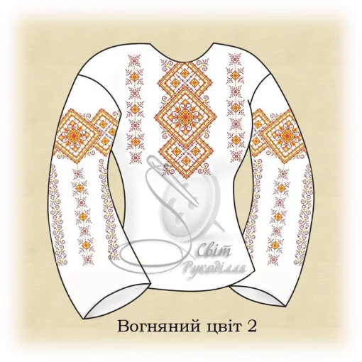 Сорочка &quot;Вогняний цвіт-2&quot; 