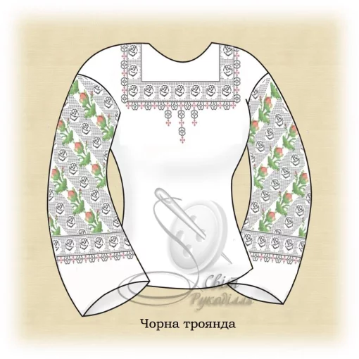 Сорочка "Чорна троянда" 