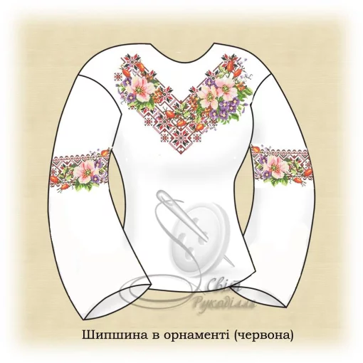 Сорочка "Шипшина в орнаменті" (червона) 