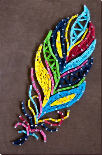 Набір стрінг-арт &quot;Різнобарвна пір'їнка&quot; 