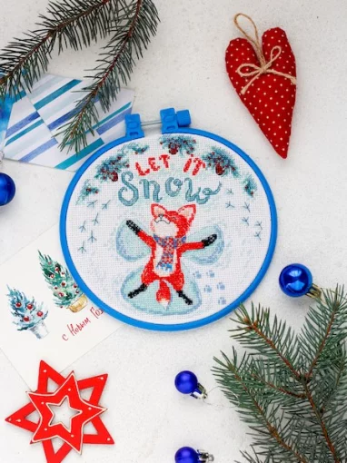 Набір для вишивки хрестиком &quot;Сніговий янгол&quot; 