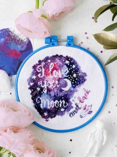 Набір для вишивки хрестиком &quot;До місяця і назад&quot; 