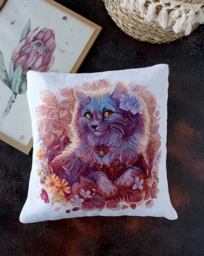 Набір для вишивки хрестиком наволочки &quot;М'які лапки&quot; 