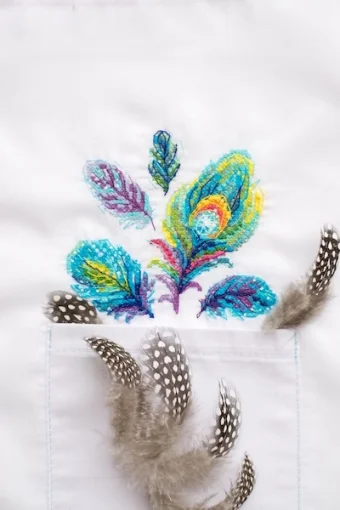 Набір для вишивки хрестиком на одязі "Різнокольорові" 