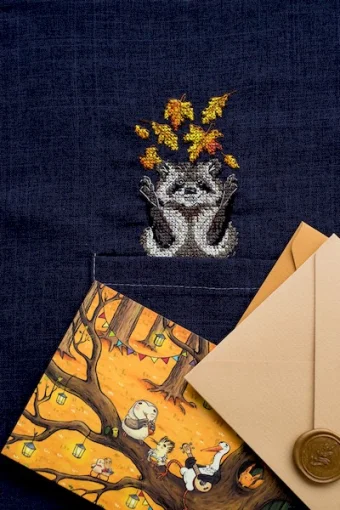 Набір для вишивки хрестиком на одязі "Єнотик" 