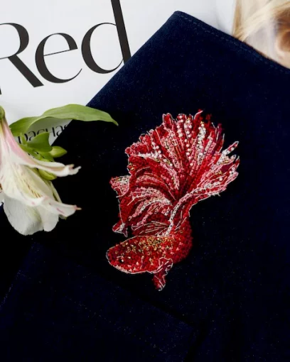 Набір для вишивки хрестиком на одязі &quot;Червоне золото&quot; 