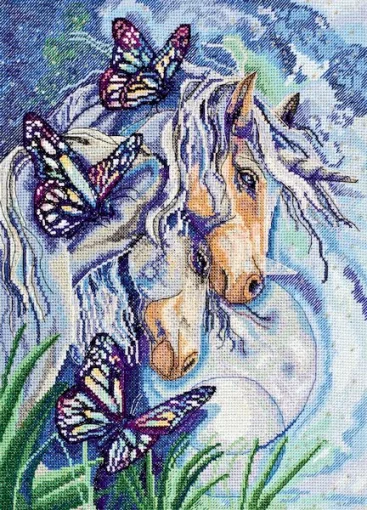 Набір для вишивки хрестиком "Єдинороги" 