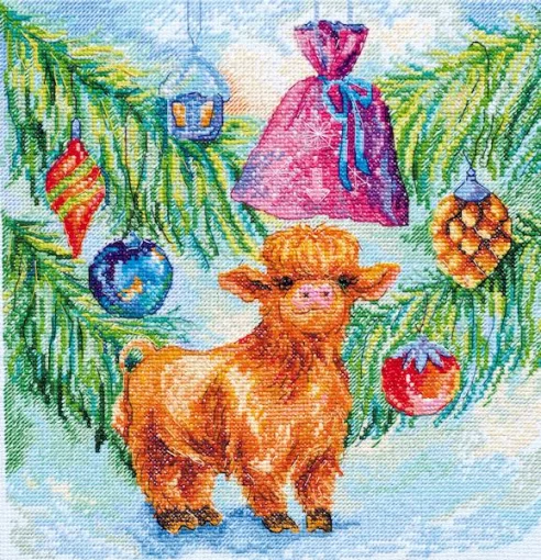 Набір для вишивки хрестиком "Новорічний гарнюня" 