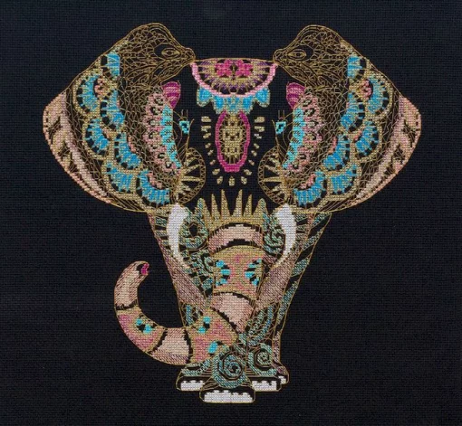Набір для вишивки хрестиком "Золотий слон" 