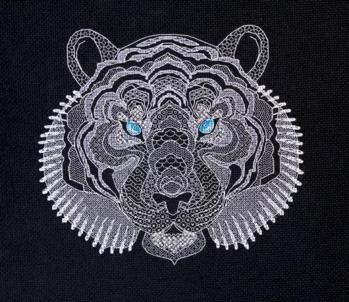 Набір для вишивки хрестиком "Білий тигр" 