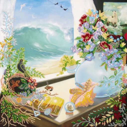 Схема під вишивку бісером "Бризки блакиті" 