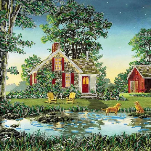 Схема під вишивку бісером &quot;Вечір на дачі&quot; 
