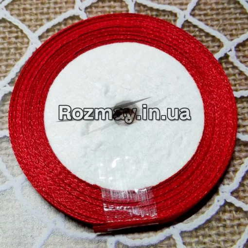 Стрічка атласна червона