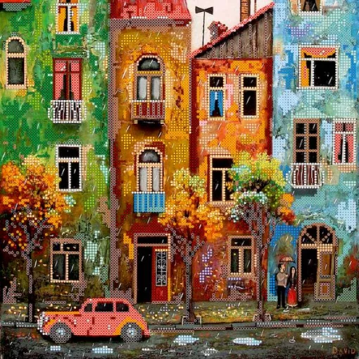 Схема під вишивку бісером &quot;Кольорове містечко&quot; 