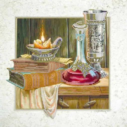 Схема під вишивку бісером &quot;Натюрморт зі свічкою&quot; 