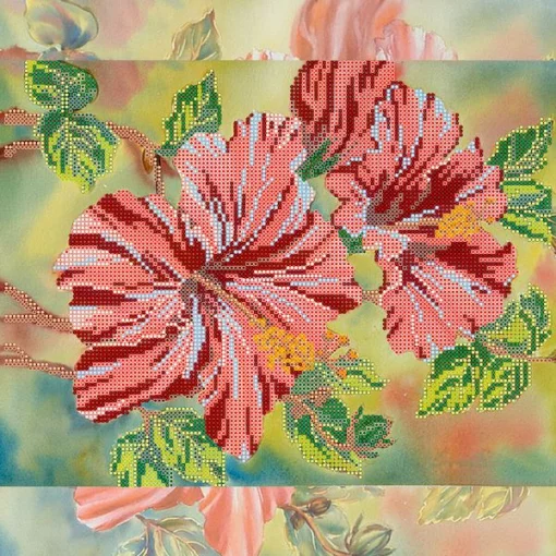 Схема під вишивку бісером &quot;Пурпуровий гібіскус&quot; 