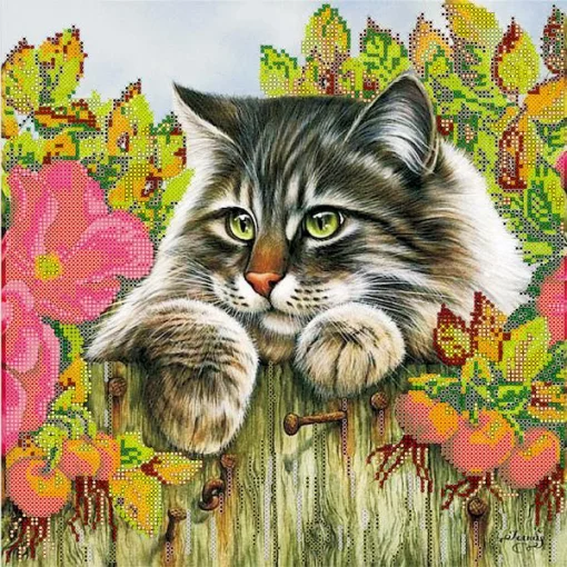 Схема під вишивку бісером &quot;Пухнастий розбійник&quot; 