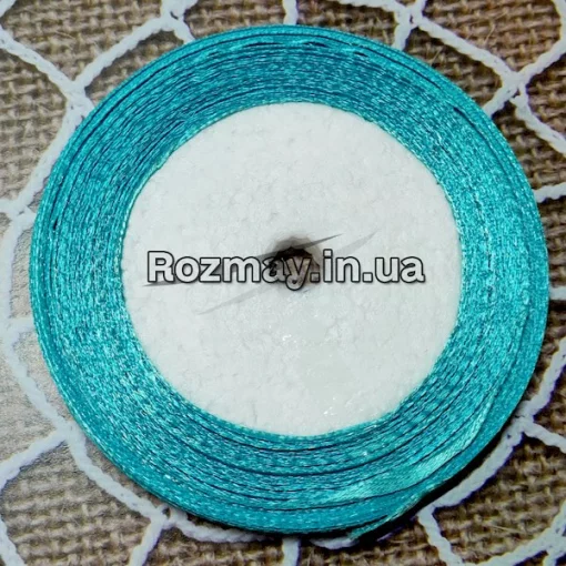 Стрічка атласна блакитна