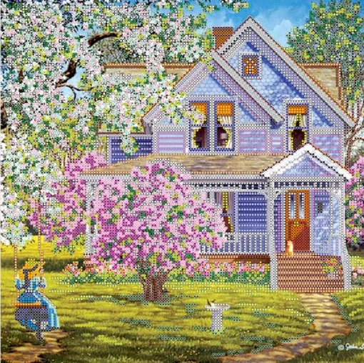 Схема під вишивку бісером &quot;Садова гойдалка&quot; 