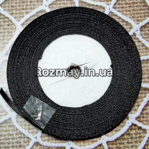 Стрічка атласна чорна