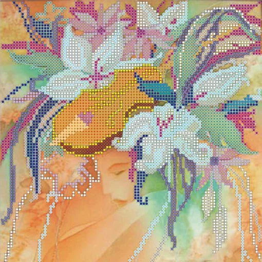 Схема під вишивку бісером &quot;Дівчина-зима&quot; 