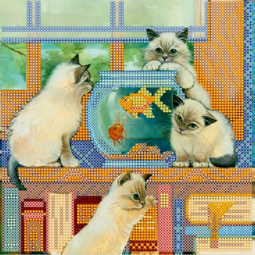 Схема під вишивку бісером "Золота рибка" 