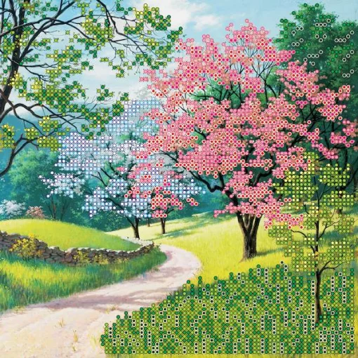 Схема під вишивку бісером &quot;Квітучий парк&quot; 