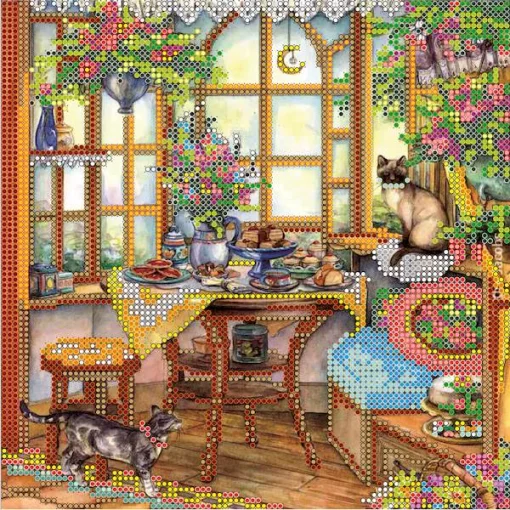 Схема під вишивку бісером &quot;На веранді&quot; 