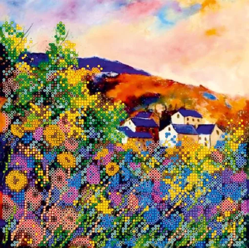 Схема під вишивку бісером &quot;На заході&quot; 