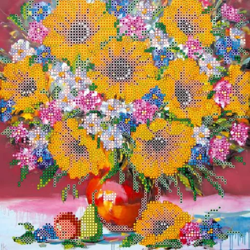 Схема під вишивку бісером &quot;Натюрморт з соняшниками&quot;