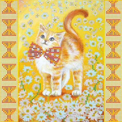 Схема під вишивку бісером &quot;Сонячне кошеня&quot; 